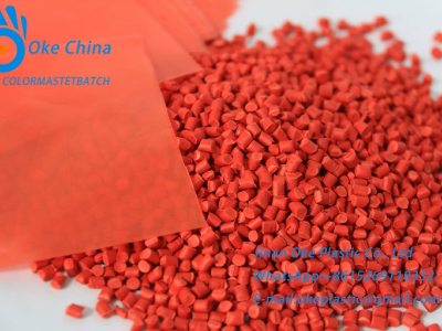 masterbatches de plástico rojo